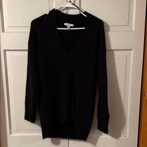 Revamped Black V-Neck Sweater